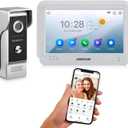 Wireless WiFi Video Doorbell Intercom System, 1080P Video Door Camera with Monitor, 7 Inch Touch Screen Video Door Phone, No Monthly Fees, Tuya APP Remote Intercom (Wired Power)