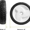 Parts Camp 105-3036 Rear Drive Wheels For Toro 105-3036 105-3024 105-3025 Toro 22" Recycler Lawn Mower Gear Rear Wheel 20041 20066 20017 20068 20073 Recycler Self-Propelled Push Mower 8" Wheel 2 Pack