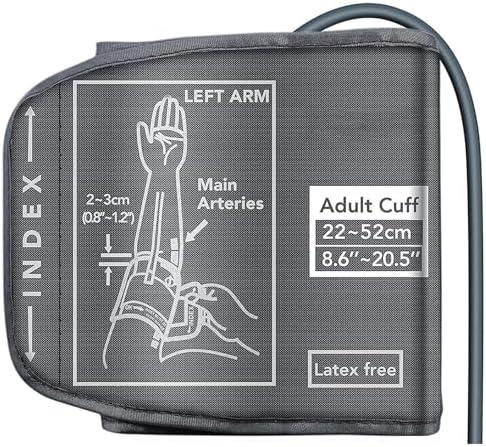 Replacement Extra Large Cuff for Omron BP Monitors 22-52CM Big Arm - Adjustable XL Blood Pressure Cuff, Includes 6 Universal Interface, Blood Pressure Monitors Large Cuff Compatible