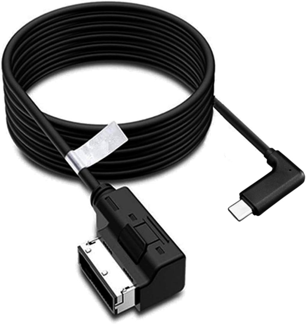 LITEMATIRA MDI Type C AUX Adapter, 2 in 1 Car Music Audio Interface Compatible with Mercedes Benz for 17 16 Pro Max Air 15 Pro Max 15 Plus Android Galaxy Note Google