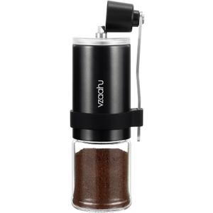 Vzaahu Portable Manual Coffee Grinder - Adjustable Ceramic Burr with Fast Grinding, Compact & Lightweight for Camping, Hiking, Travel - Perfect for French Press, Americano Lovers
