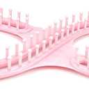 WAYION 55" Afphgan Serenity Loom Knitting Board Weave Loom Kit with Step by Step Instructions Great for The Experienced Loom Knitter(Blue/Pink) (Pink), 55" wide