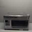 Farberware 0.9 Cu. Ft. Countertop Microwave Oven  900 Watts Power, Auto Cook Settings, Defrost, Easy Clean and Child Safety Lock - Stainless and Black