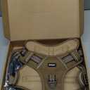 Beebiepet Heavy Duty Tactical Dog Harness for Large Dogs, No Pull Adjustable Pet Harness Reflective Service Training Easy Control Pet Vest Military K9 Working Dog Harnesses- Large, Brown