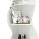 Tribesigns Corner Shelf, Modern 5-Tier Wall Corner Bookshelf, Stylish Corner Small Bookcase Storage Rack Plant Stand with Unique Shape for Living Room, Home Office (White, 1PC)