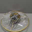 VOLISUN Low Profile Ceiling Fans with Lights and Remote, 19.7in Fandelier Ceiling Fan Flush Mount, 3000K-6500K Smart Bladeless LED Fan Light, Gold Modern Ceiling Fans with Lights for Bedroom