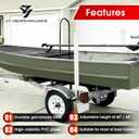 JY PERFORMANCE Boat Trailer Guide-ons, 40"/48" Adjustable, Rustproof Electro-Galvanized Steel Trailer Guide ons, Trailer Guides with White PVC Pipes, for Ski Boat, Fishing Boat, Sailboat Trailer 2PCS