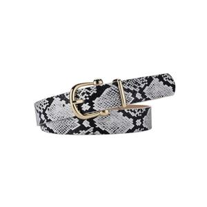 LEOMOSTE Women Belts Fashion Snakeskin Print PU Leather Waist Belt Waistband