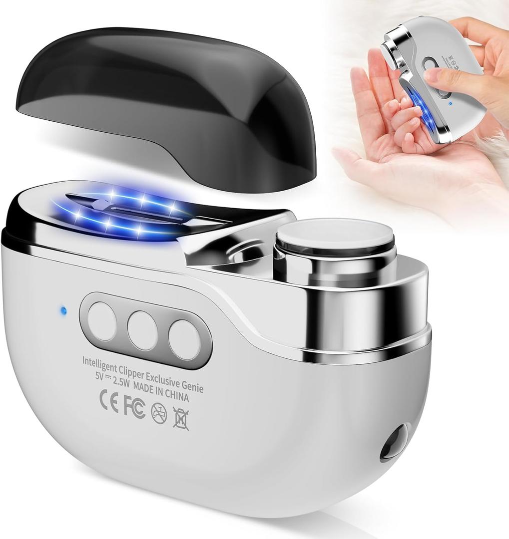 2026 Upgraded 4-in-1 Electric Nail Clipper File & Toenails, 3 Speeds Nail Trimmer,Rechargeable with Polishing & Storage,Suitable for Children,Aldult,Elderly for Thick Nails