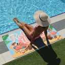 Yinhua Summer Pool Doormat, Non Slip Pool Floor Mat for Deck, Swimming Poolside Seating Mats with Rubber Backing Walk Summer Door Mat for Outside Patio Beach Swimming Pools Lounging, 24"x48"