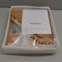 Corner Bread Box for Kitchen Counter Double Layer Bamboo Bread Storage Container Large Capacity Bread Storage Bin Farmhouse Breadbox Organizer (Antique Brown)