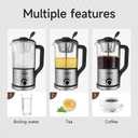 oudim Drip Electric Coffee Maker and Electric Kettle, 600 Watts, 1.2L, BPA-Free, Glass and Stainless Steel, Tea Kettle