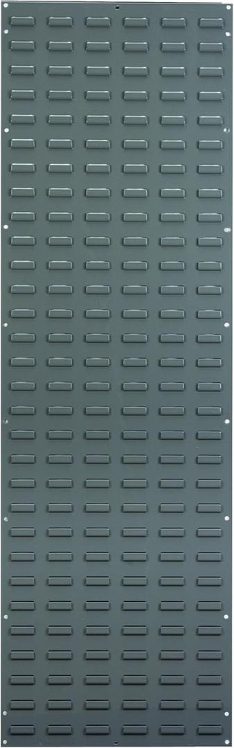 Akro-Mils 30118 Heavy Duty Wall Mount Garage Storage Steel Louvered Panel | Wall Storage Bin Hanging Organizer System for AkroBins, 18-Inch W x 61-Inch H, Grey, Single