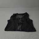 Milumia Women's Tie Bow Front Deep V Neck Denim Vest Sleeveless Jean Jacket (Medium, Black)