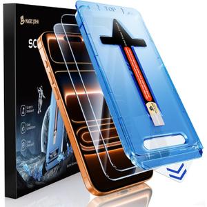 MAGIC JOHN 2 Pack for iPhone 17 Pro Max 6.9 inch Tempered Glass Screen Protector, Auto Dust-Elimination, Bubble Free, HD Clear, Easy Installation