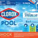Clorox Pool&Spa Shock XTRABLUE Plus, Kills Bacteria & Algae in Swimming Pools, Swim-Ready in 15 Minutes, (12-Pack), Granular
