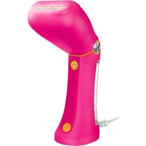 Conair Handheld Garment Steamer for Clothes - Power Steam: Small Size, Big Power - Great for Home, Office, or Travel with Dual Voltage for Worldwide Use, Pink (Standard)