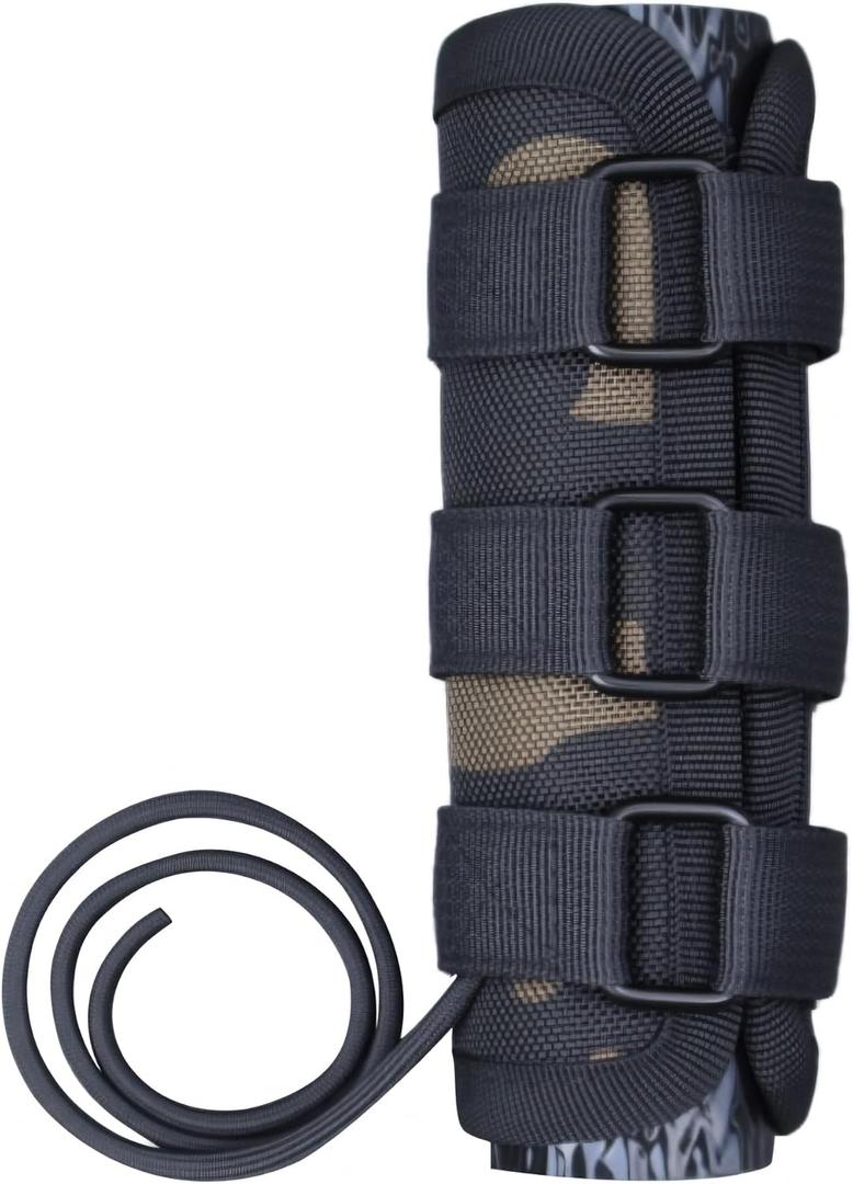 6 Inch Suppressor Cover (5 inch) - 1000F Heat Resistant, Burn Proof Fiberglass & Silicon Lining, Flame-Retardant Micro Fiber Sleeve for Silencer Protection