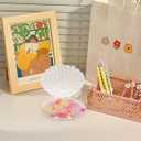 DOITOOL Sea Shells Candy Boxes : 10Pcs Seashell Party Favors Containers Plastic Chocolate Boxes Creative Jewelry Holder Clam Treat Holders for Wedding Birthday Party Decorations (White)