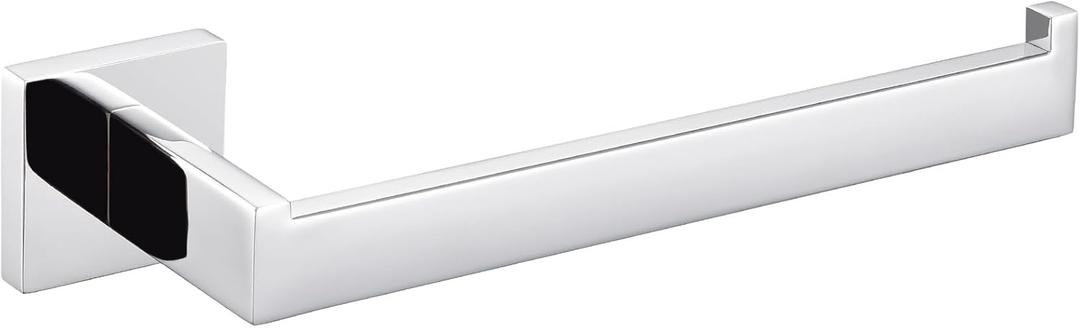 Angle Simple Bathroom Towel Holder, SUS 304 Stainless Steel Kitchen Hand Towel Rack Hanger for Wall, Polished Chrome, 10.24 Inches