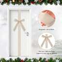 Crowye 14 Pcs Valentine's Day Cabinet Ribbons Bows Include 2 Pcs 14 x 6.6 Ft Large Valentine's Day Door Bows Ribbons Decorations for Party Home Kitchen Gifts Supplies(Beige,Velvet,Novel)