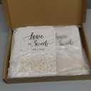 Woanger 300 Pcs Wedding Favor Buffet Bags Bulk 5 x 7 Inch Love Is Sweet Themed Treat Paper Bags White Self Adhesive Wedding Gift Candy Cookie Party Favor Wrap Supplies for Birthday Bridal Baby Shower