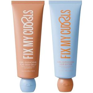 Fix My Curls Curl Quenching Moisture Styling Duo | For Curly, Wavy, Dry, Frizzy Hair| Curl Activator with Chia & Aloe Vera | Silicone Free| 7.05oz each