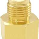Uenede 2PCS Brass Coupler 1/2" Flare Female to 3/8" Flare Male Tube Gas Adapter Nipples Pipe Fittings Hose Connectors
