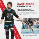 AK5 Ball Hockey Shin Guards - Pro Level Protective Leg Guards for Indoor & Outdoor Street Hockey, Lightweight Impact-Resistant Design - Adjustable Straps, Breathable Flexible Fit for Youth & Adults