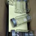 VITEVER Magnetic Spice Rack, 4 Pack, 24 Square Glass Jars with Lids, Quick-Find Pre-Printed Labels, Funnel, Space Saver, Refrigerator and Microwave Oven Organizer