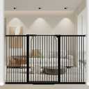 40.55" Extra Tall and Wide Baby & Dog Gate, 68.6-71.2 in, Pressure Mounted, Black