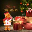 2 x Gingerbread Man Christmas Decorations Cute Gingerbread Man Figurine Decor for IndoorYard, Holiday Table Ornaments 6.1/15.5CM