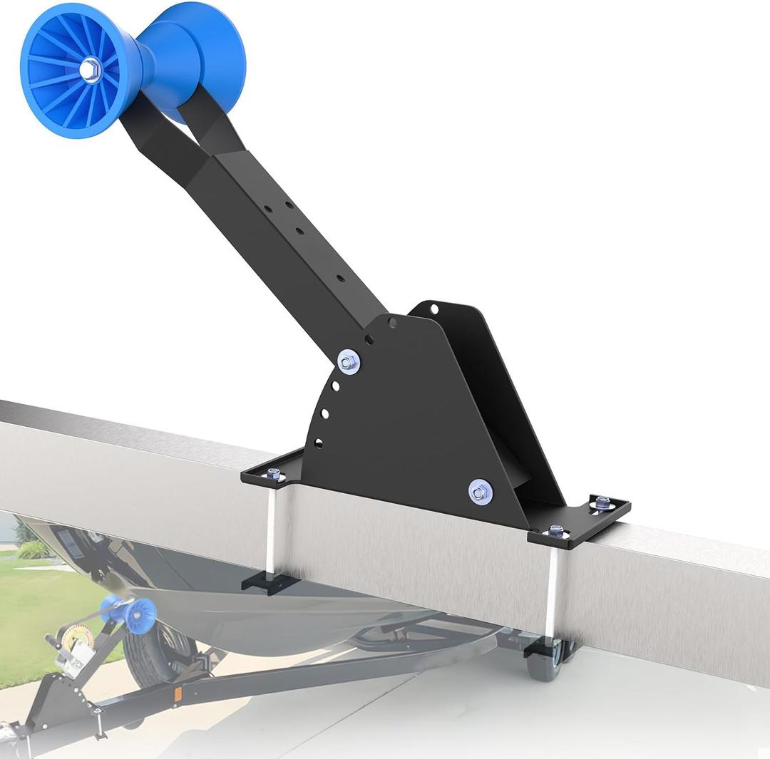 Adjustable Winch Stand with Roller, Boat Winch Mount/Boat Trailer Winch Stand for 3" to 4" W x 4" H Trailer Tongue, Boat Trailer Winch Post/Boat Winch Stand