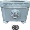 HUOMUSIR 8-Inch Large Bonsai Pot Light Blue Water Bonsai Tree Ceramic Flower Pot Handmade