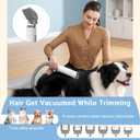 Dog Grooming Kit, Pet Grooming Vacuum with Pet Clipper Nail Grinder, Dog Hair Vacuum with 6 Pet Grooming Tools for Dogs Cats Shedding Grooming