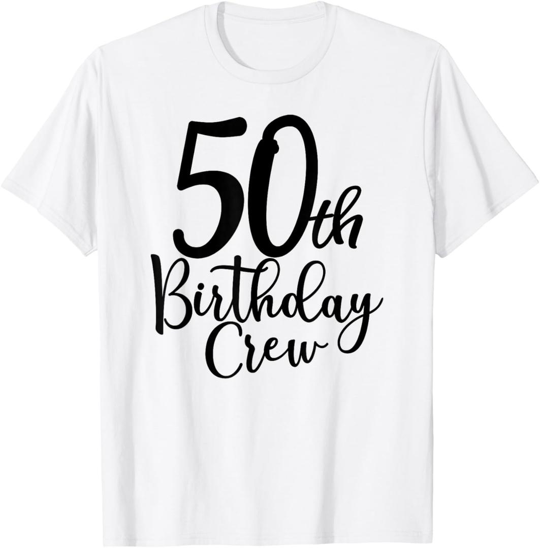 50th Birthday Crew 50 Years Old Matching Group Party T-Shirt