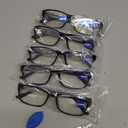 Gaoye Professional Reading Glasses for All Day - Computer Readers with Blue Light Protection - Value Pack (B1-5 Pack Light Black) 2.0 x