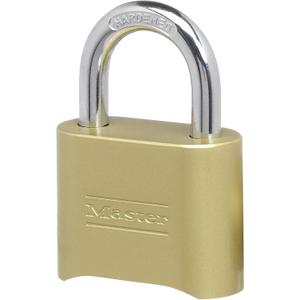 Master Lock Brass Combination Padlock for Indoor and Outdoor use with Resettable Combination for Gym Locker, Gate, Fence, or Shed Lock, 175D