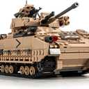 dOvOb Military M2 Bradley Tank Building Set (1350 PCS), Infantry Fighting Vehicle Army Construction Model Toy for Adult or Kid Gift