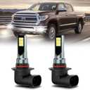 XFLHEHD 2Pcs Tundra Fog Light Bulbs Fits for Toyota Tundra 2000-2013, 6500K Cool White Fog Lights Replacement Package