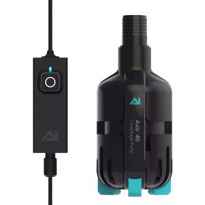 AquaIllumination AI Axis Centrifugal Smart Controllable Aquarium Pump - 400 GPH, Ultra Quiet Energy Efficient (Axis 40) (Black)
