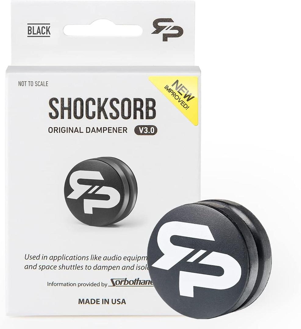 RTP Tennis Racket Vibration Dampener - ShockSorb Original or Ultrasoft V3 The Only Dampener Made for Pain Relief - Handcrafted with Patented Material Sorbothane Made in USA - 