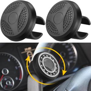 DaisyInner 2 Pieces Steering Wheel Knob Spinner Suicides Knob for Steering Wheel 360 Degrees Rotation Tractors Speed Accessories for Cars, Trucks, Tractors, Boats