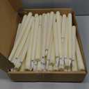 64 Pcs Flameless LED Taper Candles Battery Operated Candles 4 Sizes of 8.5'', 9.65'', 10.83'', 12.8'' Candlesticks Flickering for Halloween Christmas Church Wedding(Ivory White)
