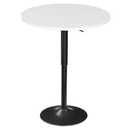 HOOBRO Bar Table, Height-Adjustable Round Pub Table 27-35.4 Inches with Sturdy Base, Modern Style, Easy to Assemble, Suitable for Small Space, Black