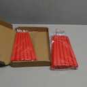 Macarrie 24 Packs Flameless Taper Candles Battery Operated Fake 11 Inch Long Candlelight LED Flameless Candlesticks Flickering Tapered for Christmas Church Prayer New Year Wedding(Orange)