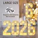 2.3FT Marquee Numbers Lights 2026 Sign, Light up letters for 2026 Graduation Decoration, Class of 2026 for College High School Senior Kindergarten Graduation Party Favor Supplies