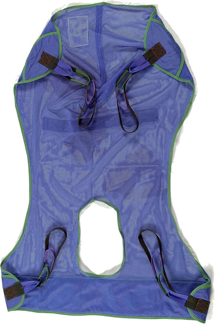 ProHeal Universal Full Body Mesh Lift Sling With Commode Opening, Large, 56" x 43.5" - Polyester Slings for Patient Lifts - Compatible with Hoyer, Invacare, McKesson, Drive, Lumex, Joerns