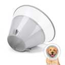 Dog Cone Collar with Soft Liner to Stop Licking, Elizabeth Recovery Collar After Surgery for Large Medium Dogs, Comfortable Pet Head Cone Alternative for Neutering Spay Injury (L)