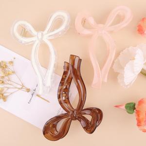 3 Pcs Bow Hair Clips Elegant Hair Claw Butterfly Hair Accessories for Girls Nonslip Butterfly Clips Hair Styling Accessories for Women (3 Pcs-Versatile Style (Large))